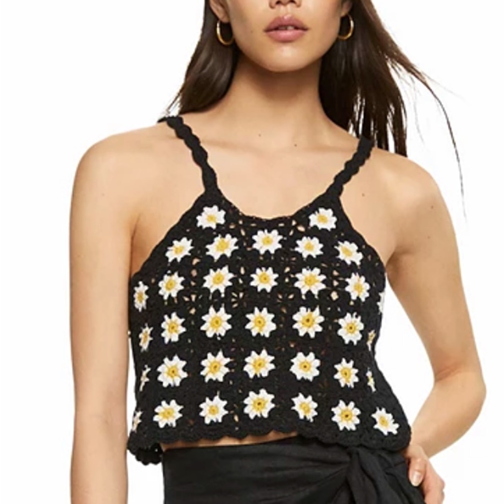NWT MANGO crochet top